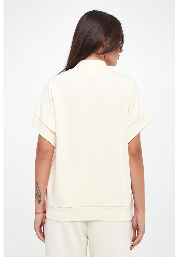 Armani Exchange - Bluza damska z krótkim rękawem ARMANI EXCHANGE. Długość rękawa: krótki rękaw. Długość: krótkie