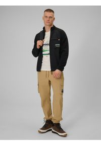 4f - 4F Polar regular ze stójką męski - czarny M. Typ kołnierza: kołnierzyk stójkowy. Kolor: czarny. Materiał: polar #2