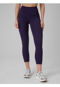 4f - 4F Legginsy treningowe szybkoschnące damskie - fioletowe S. Kolor: fioletowy. Sport: fitness #2