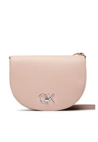 Calvin Klein Torebka Re-Lock Saddle Bag K60K609871 Różowy. Kolor: różowy. Materiał: skórzane