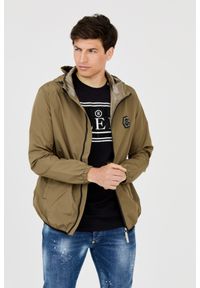 Philipp Plein - PHILIPP PLEIN Męska kurtka wiatrówka zielona, Rozmiar XXL. Typ kołnierza: kaptur. Kolor: zielony #7