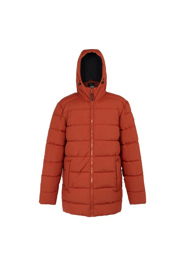 Kurtka z kapturem Regatta Lakiver. Typ kołnierza: kaptur. Kolor: czerwony. Materiał: puch. Sport: turystyka piesza