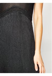 TwinSet - TWINSET Sukienka dzianinowa 201TT3051 Czarny Regular Fit. Kolor: czarny. Materiał: dzianina, wiskoza