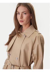 DKNY Trencz DJ6J6232 Beżowy Regular Fit. Kolor: beżowy. Materiał: bawełna #7