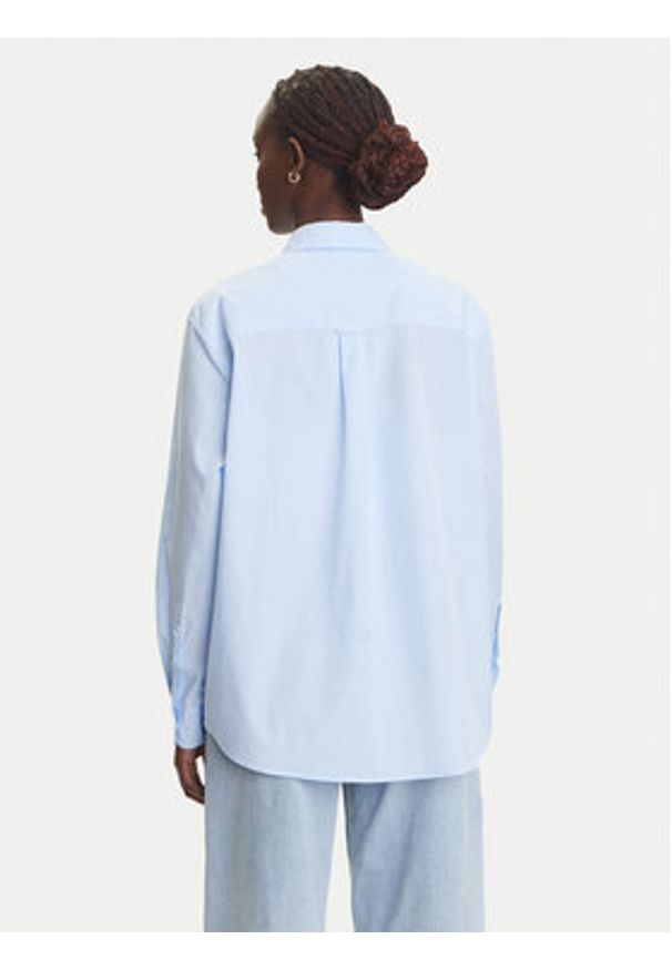 Tommy Jeans Koszula Micro Gingham DW0DW20987 Niebieski Relaxed Fit. Kolor: niebieski. Materiał: bawełna