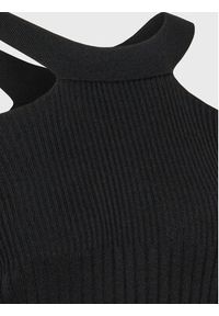 Kontatto Sukienka dzianinowa 3M7761 Czarny Slim Fit. Kolor: czarny. Materiał: wiskoza #3