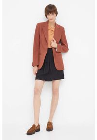 DKNY - Dkny spódnica kolor czarny mini rozkloszowana. Kolor: czarny. Materiał: tkanina #4