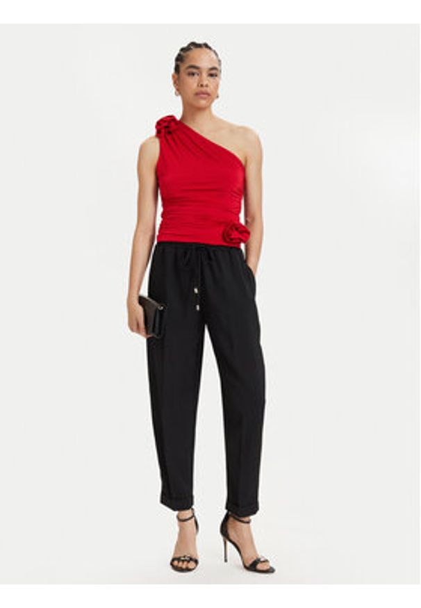 ACCESS FASHION Spodnie materiałowe 63-5101-183 Czarny Regular Fit. Kolor: czarny. Materiał: syntetyk
