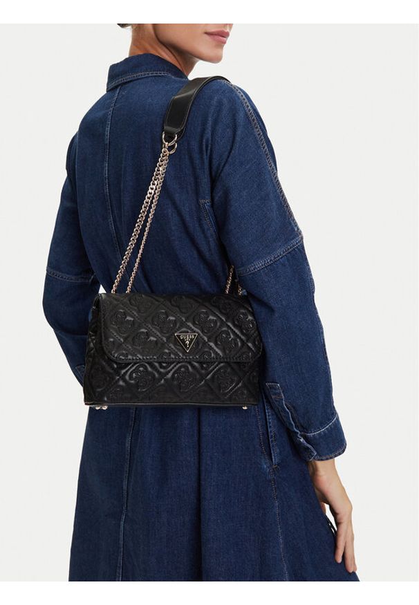 Guess Torebka 175733 Czarny. Kolor: czarny. Materiał: skórzane