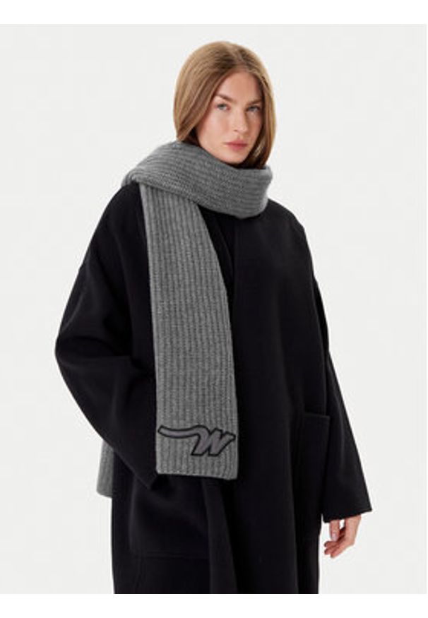 Weekend Max Mara Szalik Bardies 2525746035 Szary. Kolor: szary. Materiał: wełna