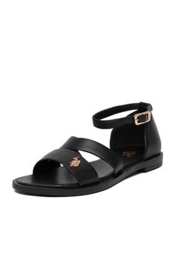U.S. Polo Assn. Sandały EO-CASSIE003W/6Y1 Czarny. Kolor: czarny. Materiał: skóra