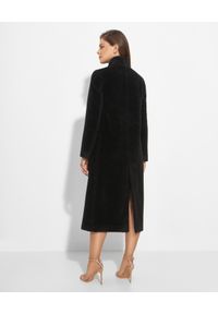 CINZIA ROCCA - Długi czarny płaszcz z wełny alpaki. Kolor: czarny. Materiał: wełna. Długość: długie #3