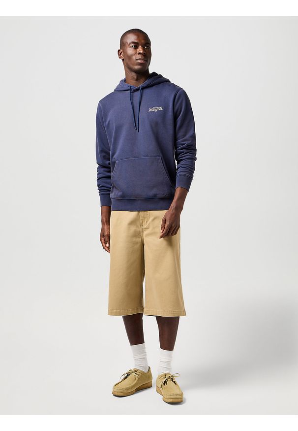 Wrangler - WRANGLER MĘSKA BLUZA Z KAPTUREM WRANGLER AMERICANA HOODIE NAVY 112362777. Typ kołnierza: kaptur