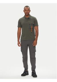 Parajumpers Polo Rescue 25SMPMPORE10 Zielony Regular Fit. Typ kołnierza: polo. Kolor: zielony. Materiał: bawełna #5