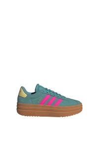 Adidas - Buty VL Court Bold Lifestyle Kids. Kolor: pomarańczowy, niebieski, wielokolorowy, żółty. Sport: turystyka piesza