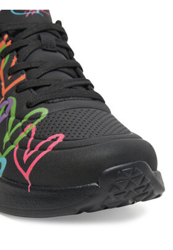 skechers - Skechers Sneakersy Uno Lite - Heat of Lights 177977/BKMT Czarny. Kolor: czarny. Materiał: skóra