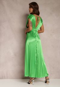 Renee - Zielona Sukienka Lasthia. Kolor: zielony. Długość rękawa: na ramiączkach. Wzór: aplikacja. Styl: elegancki. Długość: maxi #3