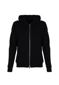 Les Hommes Bluza "Full Zip" | LBH3004700U | Mężczyzna | Czarny. Okazja: na co dzień. Typ kołnierza: kaptur. Kolor: czarny. Materiał: bawełna. Styl: sportowy, casual