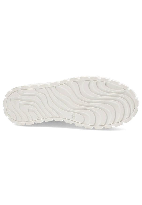 CheBello - Białe Sneakersy Chebello Damskie Stylowe Obuwie. Kolor: biały. Materiał: skóra. Szerokość cholewki: normalna. Sezon: wiosna. Obcas: na platformie. Styl: elegancki