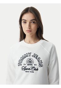 Tommy Jeans Bluza Heritage Logo DW0DW22821 Biały Regular Fit. Kolor: biały. Materiał: bawełna #5