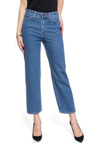 Lee - SPODNIE DAMSKIE LEE 5 POCKET WIDE LEG MYSTIC STONE L30SDJJI 112106615