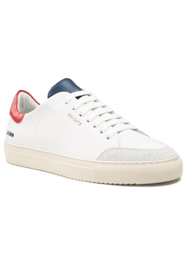 Sneakersy Axel Arigato - Clean 90 28623 White/Red/Blue. Okazja: na spacer, na co dzień. Kolor: biały. Materiał: zamsz, skóra. Szerokość cholewki: normalna. Styl: casual, sportowy