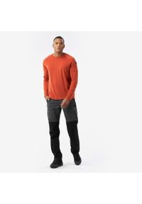 FORCLAZ - Koszulka męska trekkingowa z długim rękawem Merino Resist. Kolor: wielokolorowy, brązowy, pomarańczowy. Materiał: wełna, materiał, poliamid. Długość rękawa: długi rękaw. Długość: długie. Sport: turystyka piesza #2