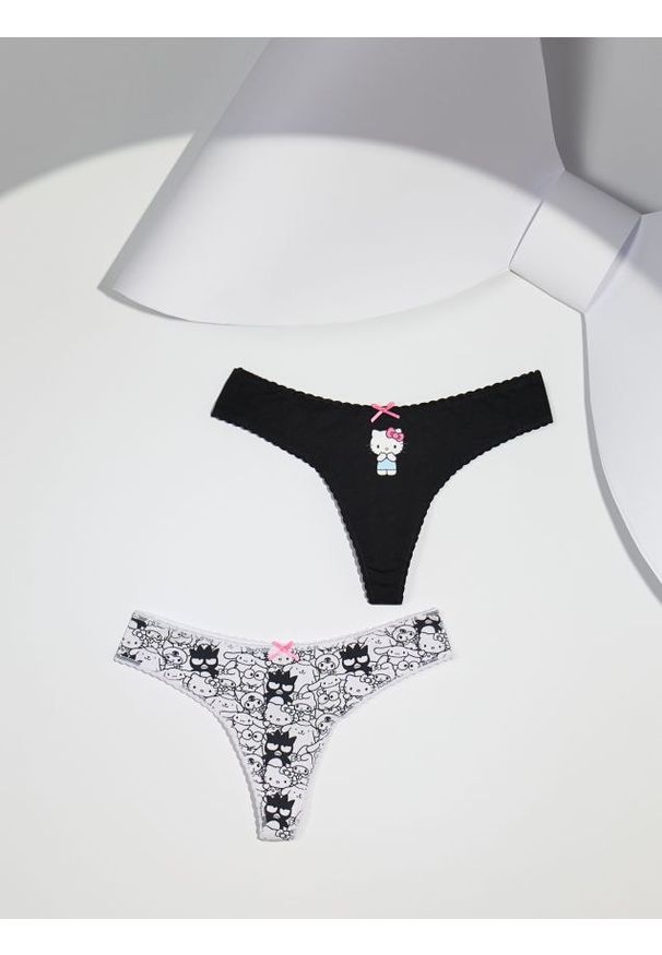 Sinsay - Stringi typu tanga 2 pack Hello Kitty - wielobarwny. Wzór: motyw z bajki