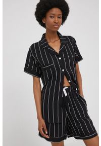 Answear Lab piżama damska kolor czarny. Kolor: czarny. Materiał: tkanina. Długość: krótkie