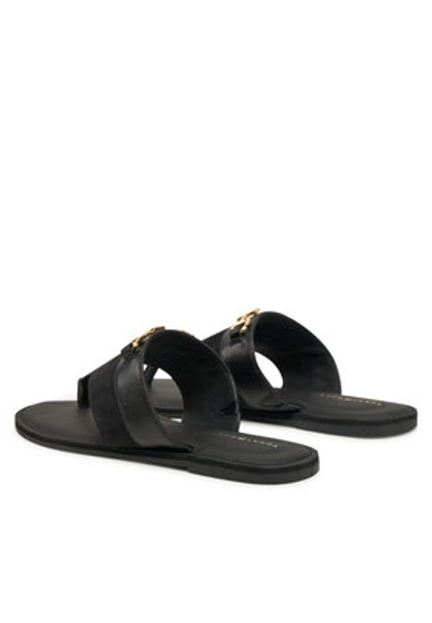 TOMMY HILFIGER - Tommy Hilfiger Japonki FW0FW08506 Czarny. Kolor: czarny. Materiał: skóra