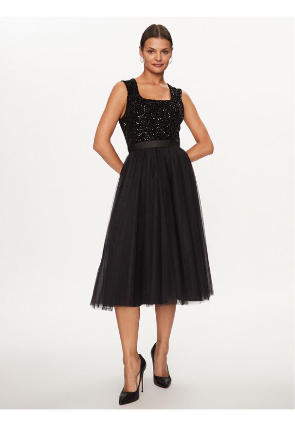 Rinascimento Sukienka koktajlowa CFC0115310003 Czarny Regular Fit. Kolor: czarny. Materiał: syntetyk. Styl: wizytowy