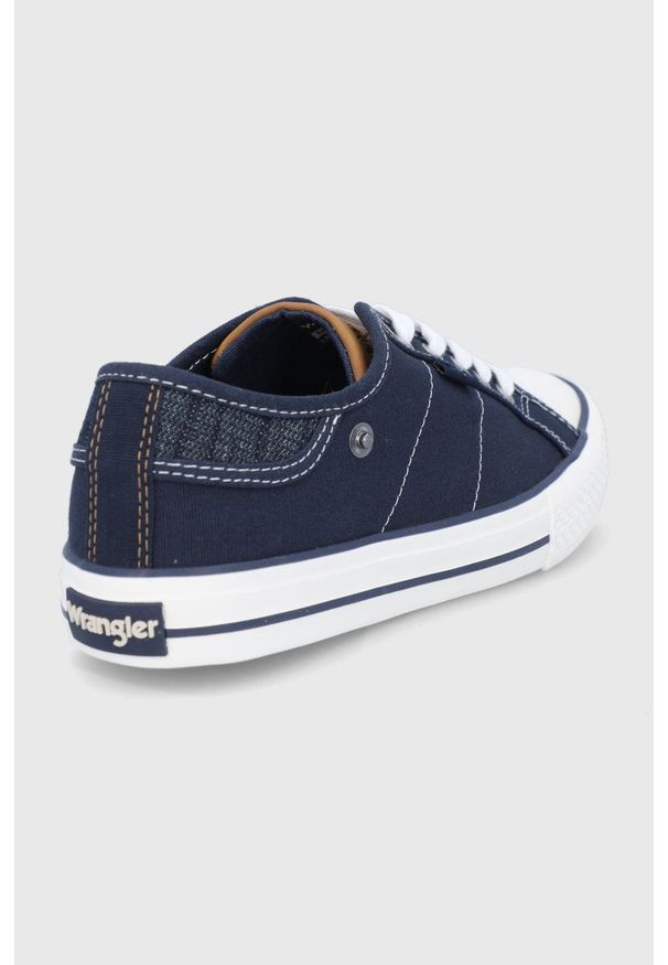 Wrangler - Tenisówki. Nosek buta: okrągły. Zapięcie: sznurówki. Kolor: niebieski. Materiał: guma