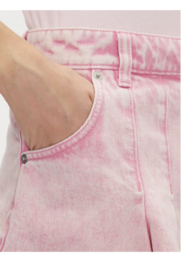 Hugo - HUGO Spódnica jeansowa Gloom_B 50534786 Różowy Regular Fit. Kolor: różowy. Materiał: bawełna