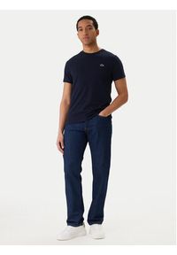 Lacoste T-Shirt TH0003 Granatowy Regular Fit. Kolor: niebieski. Materiał: syntetyk #5