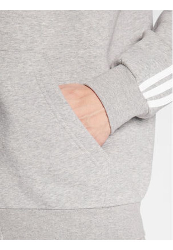 Adidas - adidas Bluza 3-Stripes ED5969 Szary Regular Fit. Kolor: szary. Materiał: bawełna