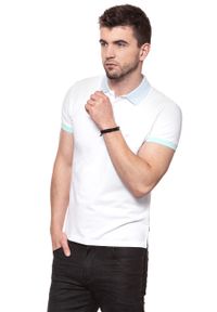 Wrangler - WRANGLER POLO CONTRAST POLO WHITE W7B59K412. Typ kołnierza: polo #4