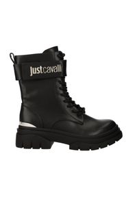 Just Cavalli - JUST CAVALLI Czarne buty Fondo Kani Kombat, Rozmiar 37. Kolor: czarny #4