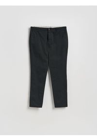 Reserved - Spodnie chino slim fit - czarny. Kolor: czarny. Materiał: tkanina, bawełna