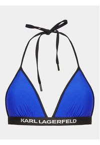 Karl Lagerfeld - KARL LAGERFELD Góra od bikini 230W2234 Niebieski. Kolor: niebieski. Materiał: syntetyk