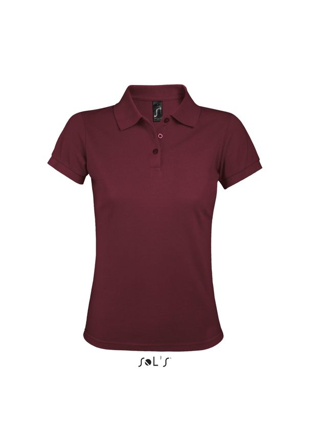 SOL'S - Damska koszulka polo Sol's Prime. Typ kołnierza: polo. Kolor: czerwony, wielokolorowy, brązowy. Styl: elegancki