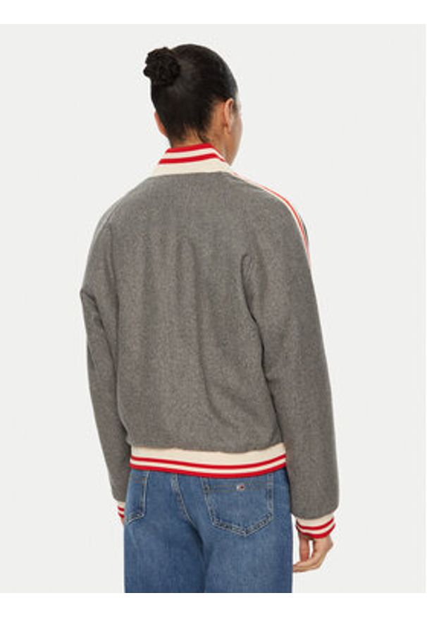 Tommy Jeans Kurtka bomber DW0DW20547 Szary Regular Fit. Kolor: szary. Materiał: syntetyk