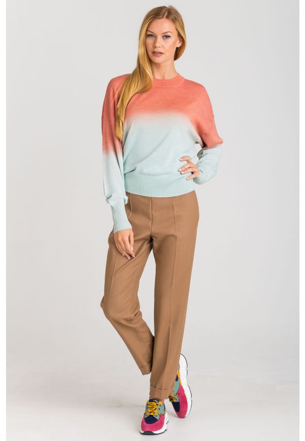 Sweter Sportmax Code na spacer, z długim rękawem, krótki