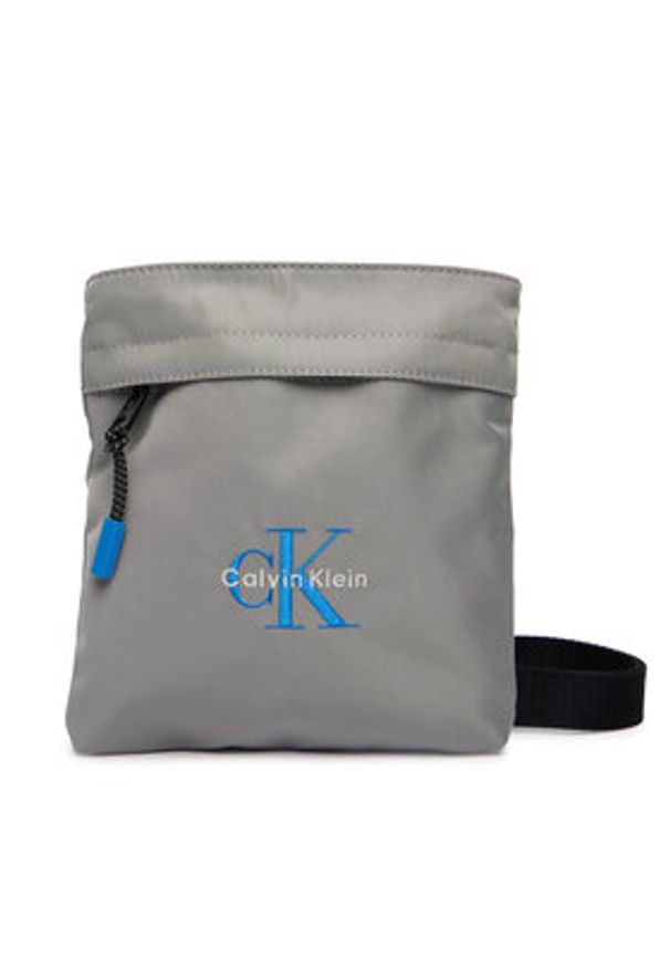 Calvin Klein Saszetka Bold Flatpack LV04D3178G Szary. Kolor: szary. Materiał: materiał