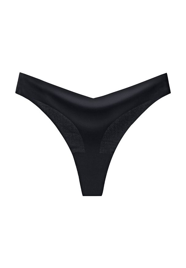 Intica - Stringi bezszwowe z obniżonym stanem do codziennego noszenia Tiffie. Stan: obniżony. Kolor: czarny. Materiał: materiał