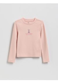 Reserved - Koszulka Kubuś Puchatek - kremowy. Kolor: kremowy. Materiał: dzianina, bawełna. Wzór: motyw z bajki #1