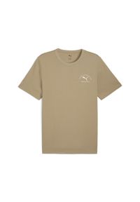Puma - Męska koszulka PUMA Class z grafiką PUMA. Kolor: beżowy, biały, wielokolorowy. Sport: bieganie #1