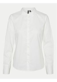 Vero Moda Koszula Anna 10318701 Biały Slim Fit. Kolor: biały. Materiał: bawełna