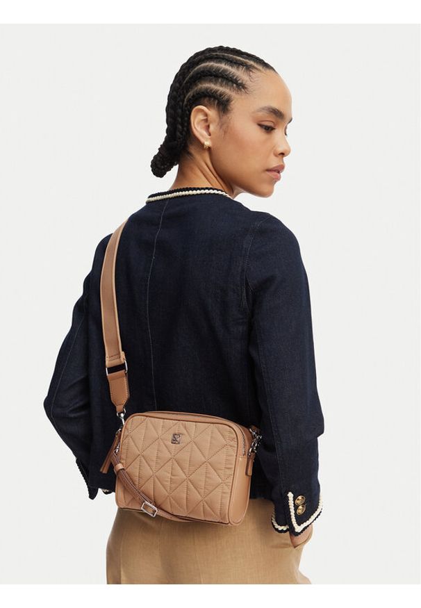 Calvin Klein Torebka Emblem Aop Jacquard Bucket LV04F3648G Beżowy. Kolor: beżowy