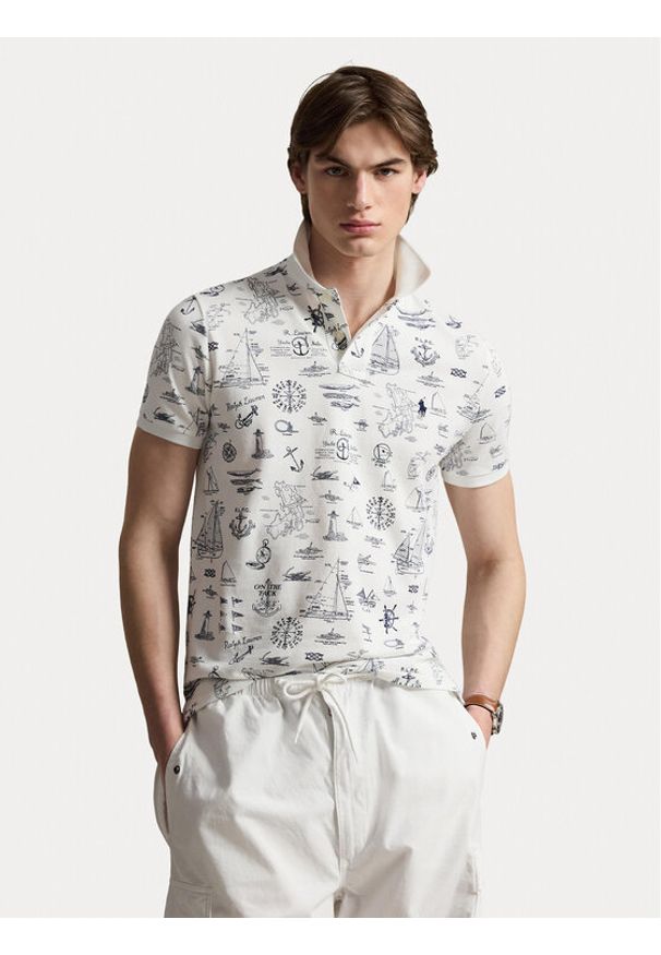 Polo Ralph Lauren Polo 710B18827001 Biały Regular Fit. Typ kołnierza: polo. Kolor: biały. Materiał: bawełna
