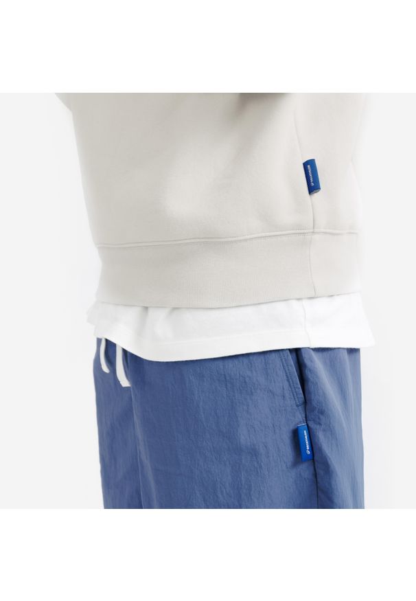 Decathlon - Bluza męska Elementals okrągły dekolt. Kolor: beżowy. Materiał: poliester, elastan, tkanina, prążkowany, bawełna, materiał